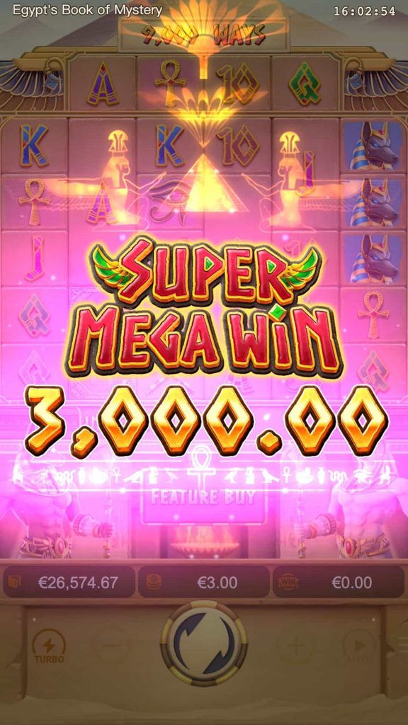 Egypt’s Book of Mystery super mega win