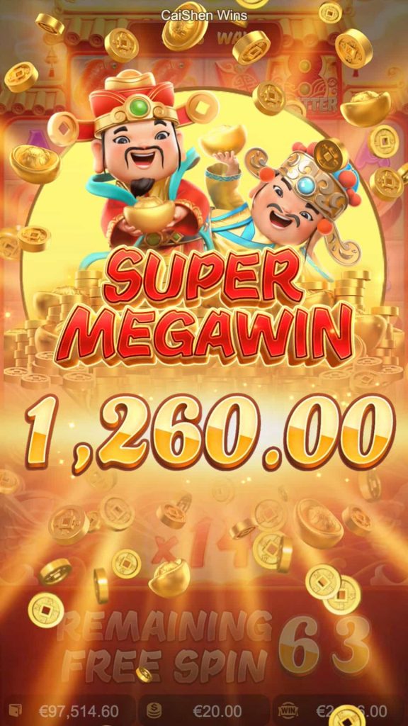 cai shen wins super mega win